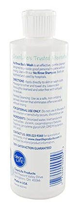 No-Rinse Body Wash, 8 fl oz - Leaves Skin Clean, Moisturized and Odor-Free, Rinse-Free Formula (Pack of 2) in India