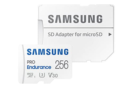 SAMSUNG PRO Endurance 256GB MicroSDXC Memory Card with Adapter for Dash Cam, Body Cam, and security camera – Class 10, U3, V30 (?MB-MJ256KA/AM)