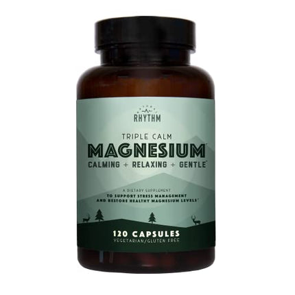 Natural Rhythm Triple Calm Magnesium 150 mg - 120 Capsules – Magnesium Complex Compound Supplement with Magnesium Glycinate, Malate, and Taurate. Calming Blend for Promoting Rest and Relaxation. in India