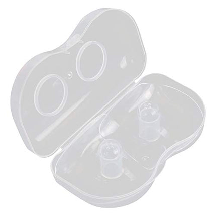 Finever 2Pair Nipplesuckers Nipple Corrector for Flat Inverted Nipples for Breastfeeding Mother or Women Silicone with Clear Case