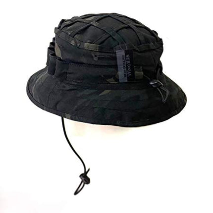 Buy ZAPT Boonie Hat Military Camo Cap Hunter Sniper Ghillie Bucket Hats Adjustable Jungle Bush Hat (Multicam Black) in India India