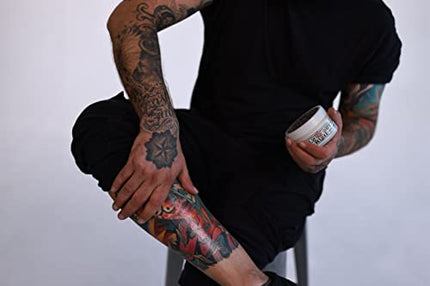 Hustle Butter Tattoo Aftercare 5oz Tattoo Balm, Heals + Protects New Tattoos and Rejuvenates Older Tattoos - 100% Vegan Tattoo Cream No-Petroleum