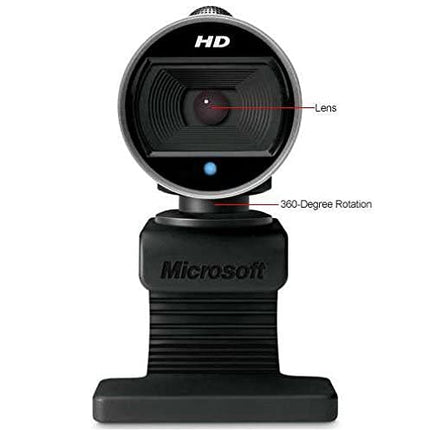 Microsoft LifeCam Cinema Webcam for Business - Black with built-in noise cancelling Microphone, Light Correction, USB Connectivity, for video calling on Microsoft Teams/Zoom, Windows 8/10/11 in India