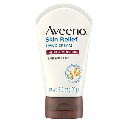 Aveeno Skin Relief Intense Moisture Hand Cream with Soothing Oat and Rich Emollients for Dry Skin, 24 Hour Moisture, Fragrance and Steroid Free, 3.5 oz in India
