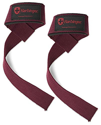 Buy Harbinger Padded Cotton Lifting Straps with NeoTek Cushioned Wrist (Pair), Merlot in India India