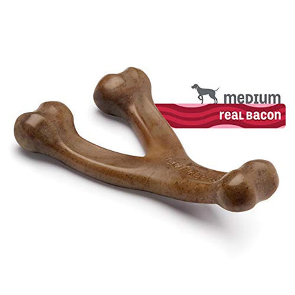 Benebone Wishbone Durable Dog Chew Toy for Aggressive Chewers, Real Bacon, Made in USA, Medium in India