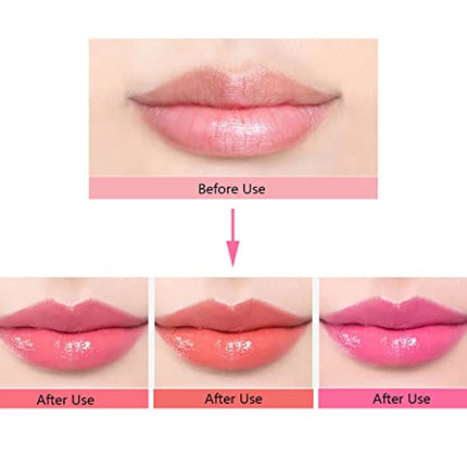 3 Pcs Color Changing Change Lipstick Lip Balm,Korean Magic Lipstick Color Change Changing Lip Tint Tinted Stain Gloss Balm Long Lasting Waterproof Moisturizer Jelly Crystal Lipstick Set for Women in India