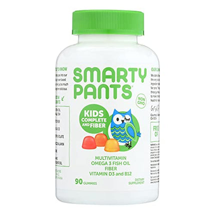 Buy SmartyPants Kids Formula & Fiber Daily Gummy Vitamins: Gluten Free, Multivitamin & Omega 3 Fish in India