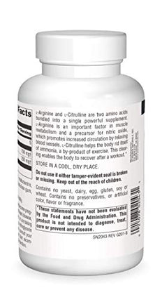 Source Naturals L-Arginine L-Citrulline Complex, 120 Tablets, 1000 mg in India