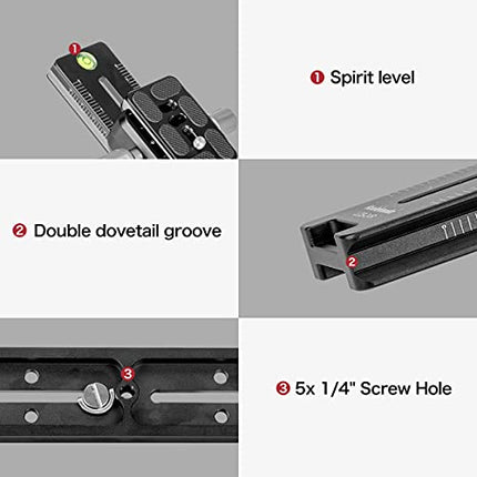 Buy Koolehaoda 240mm Professional Rail Nodal Slide Metal Quick Release Clamp, Dual Dovetail Camera Bracket in India