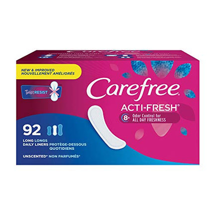 Carefree Acti-Fresh Thin Panty Liners, Unscented, 92 Count in India