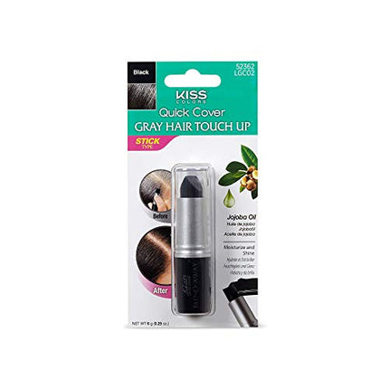 KISS Quick Cover Gray Hair Touch Up Stick (Black)