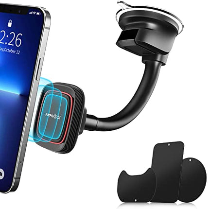 Buy Magnetic Car Phone Holder Mount with 6 Strong Magnets, Windshield Phone Magnetic Holder, Suction in India.