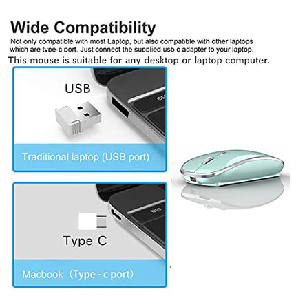 Wireless Mouse for Chromebook MacBook Pro MacBook Air Laptop Mac iMac Microsoft Desktop Computer Mice Win 7/8/10 PC HP DELL Blue in India