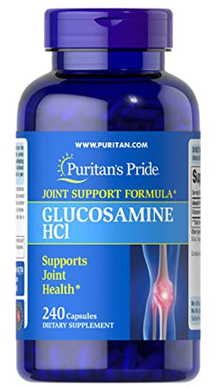 Puritans Pride Glucosamine HCI 680 Mg Capsules, White, Unflavored, 240 Count (Pack of 1)