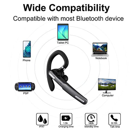 Buy ICOMTOFIT Bluetooth Headset, Wireless Bluetooth Earpiece V5.0 Hands-Free Earphones with Built-in India.