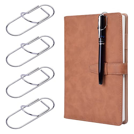 Wisdompro Pen Clip, 12 Pack Stainless Steel Pen Clip Holder for Notebook, Books, Journal, Clipboard, Paper, etc. - Fits Almost Any Pen Size (Silver) in India