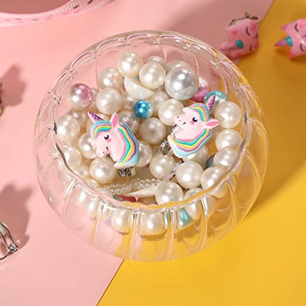 Buy PinkSheep Bling Clip On Earrings for Little Girls, Unicorn Earrings Cake Earrings Ladybug Earrings for Kids, 12 Pairs,  Gift India