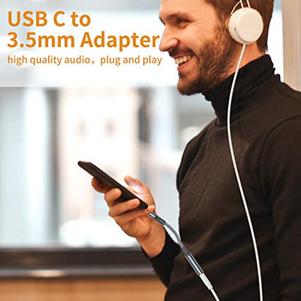 Buy USB Type C to 3.5mm Female Adapter,USB C to Aux Audio Dongle Cable Cord Headphone Jack Compatible in India.