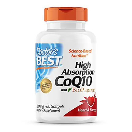 Doctor's Best High Absorption CoQ10 with BioPerine, Gluten Free Naturally Fermented, Heart Health & Energy Production, 100 mg, 60 SoFtgels in India