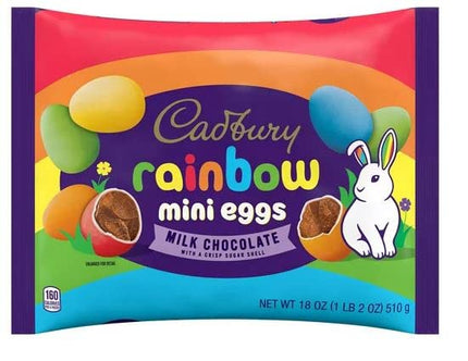 Cadbury Easter Mini Eggs Milk Chocolate Candy 70 pcs (1 pound) Cadbury Chocolate in tundras sealed bag Rainbow colors