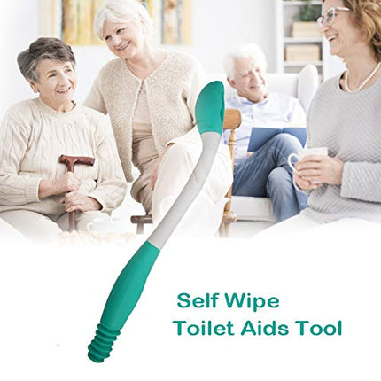 Toilet Aid Wiper Self Assist Bathroom Bottom Butt Wipe Helper Wand Long Reach Comfort Wipe Tool Paper Tissue for Pregnant After Surgery Seniors Arm Handicap Bariatric