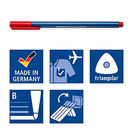 Buy STAEDTLER 437 XBSB10 Triplus Ballpoint Pen - Multi-Colour (Pack of 10) India