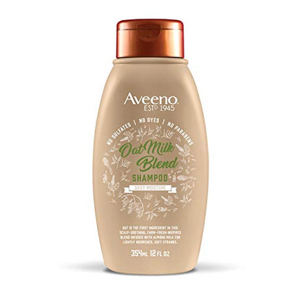 Aveeno Farm-Fresh Oat Milk Sulfate-Free Shampoo with Colloidal Oatmeal & Almond Milk, Moisturizing Shampoo for All Hair Types, Safe for Color-Treated Hair, Paraben & Dye-Free, 12 Fl Oz in India