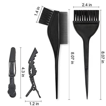 Yexixsr 5Pcs Professional Salon Hair Coloring Dyeing Kit, Hair Dye Color Brush and Bowl Set, Mixing Bowl, Angled Comb and Brush, Hair Clips in India