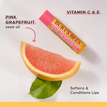 Burt's Bees Moisturizing Lip Balm with Pink Grapefruit and Vitamin c and e