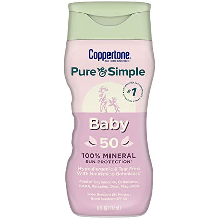 Buy Coppertone Pure and Simple Baby Sunscreen SPF 50 Lotion in India