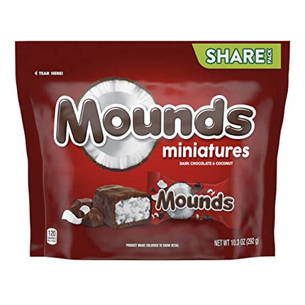 Buy MOUNDS Miniatures Dark Chocolate and Coconut Candy Bars, Gluten Free, Individually Wrapped, 10.3 oz Share Pack India