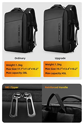 Mark Ryden Laptop Backpack,17.3 Inch Large Capacity Business Backpack for Men,Waterproof Expandable Carry-on Travel Backpack,Anti-Theft Gaming Laptop Backpack with USB Charger (Expandable 30L-45L) in India