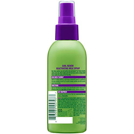 Garnier Fructis Style Curl Renew Reactivating Milk Spray For Curly Hair, 5 Ounce (Packaging May Vary)