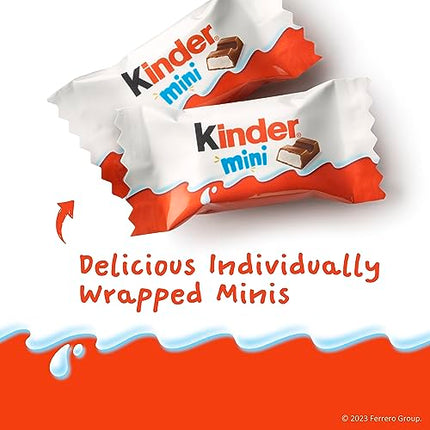 Kinder Chocolate Mini, 29.2 Oz Bulk Pack, Milk Chocolate Bar With Creamy Milky Filling, Individually Wrapped Candy