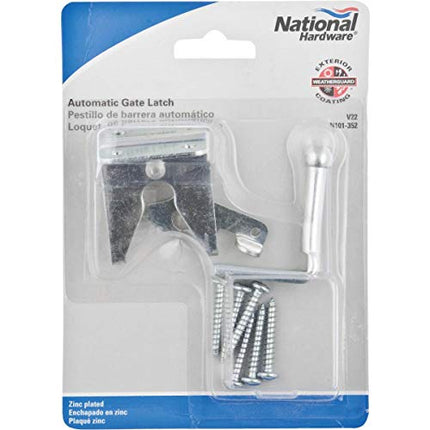 National Hardware N101-352 V22 Automatic Gate Latch in Zinc plated,1 Pack