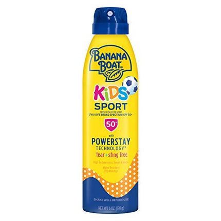 Banana Boat Kids Sport Sting-Free, Tear-Free, Reef Friendly, Broad Spectrum Sunscreen Spray, SPF 50, 6oz. in India