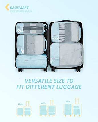 Buy Compression Packing Cubes for Suitcases, BAGSMART 6 Set Travel Organizer Cubes for Travel Essentials in India