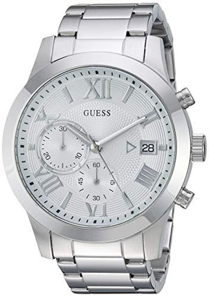 Buy GUESS Stainless Steel Chronograph Bracelet Watch with Date. Color: Silver-Tone (Model: U0668G7) India