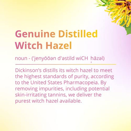 Dickinson's Original Witch Hazel Pore Perfecting Toner, 100% Natural, 16 Ounce Fragrance free