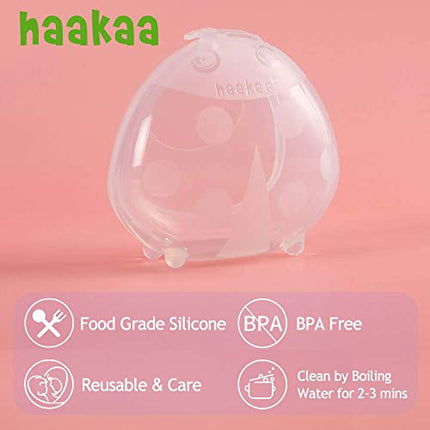 haakaa Ladybug Breastmilk Collector Wearable Breast Shell Nursing Cups Silicone Breast Milk Catcher for Breastfeeding, 2.5oz/75ml, 1pc
