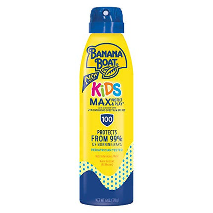 BANANA BOAT Ultramist Kids Max Protect & Play Clear Spray Sunscreen Spf 100, 6 Oz, 170.1 g (Pack of 1) in India