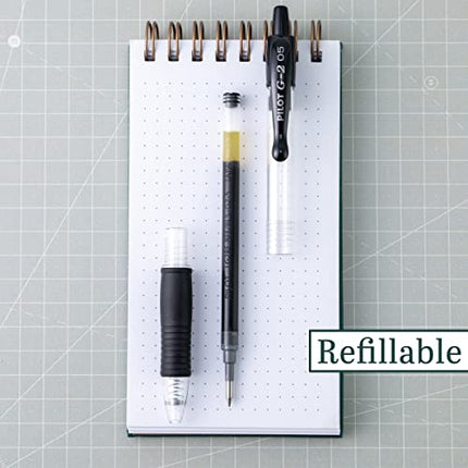 Buy Pilot G2 Retractable Gel Roller Ball Pen with 0.5mm Extra Fine Point, Black Ink, 12-Pieces (31002) India