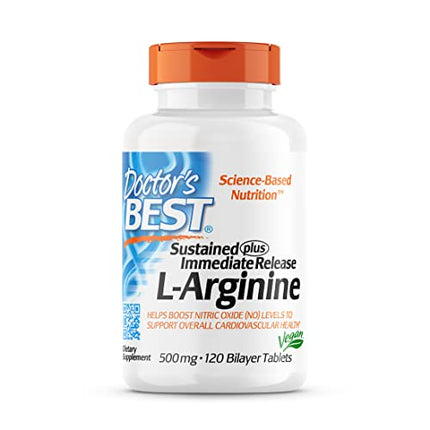 Buy Doctor's  Sustained Plus Immediate Release L-Arginine, Non-GMO, Vegan, Gluten And Soy Free, 500 mg, 120 Count in India India