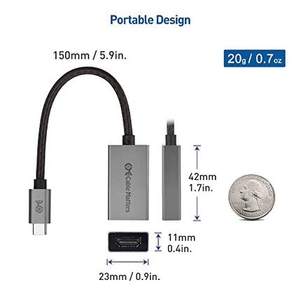 Buy Cable Matters 48Gbps USB C to HDMI 2.1 Adapter Supporting 4K 120Hz and 8K HDR - Thunderbolt 3 in India