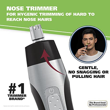 Wahl Quick Style Lithium Ear Nose and Brow 2-in-1 Deluxe Lighted Trimmer (Black) in India