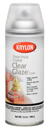 Krylon I00500A00 12-Ounce Triple Thick Clear Glaze Aerosol Spray,High-Gloss