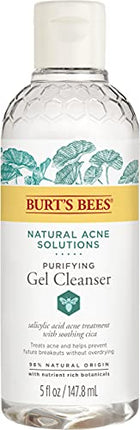 Burt's Bees Natural Acne Solutions Purifying Gel Cleanser, Face Wash for Oily Skin, 5 Oz (Package May Vary)