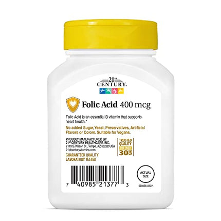 Buy 21st Century Folic Acid 400 mcg Tablets, 250 Count in India India