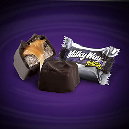 Milky Way Midnight Dark Chocolate Minis Size Candy Bars Bag, 8.9 Oz